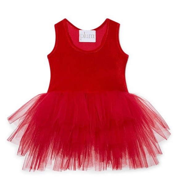 Red Naomi Velvet Tutu Dress Iloveplum - Picture 1 of 1
